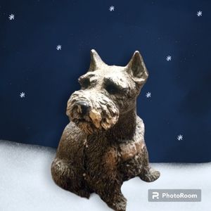 Schnauzer figurine "whiskers" by Martha Corey.